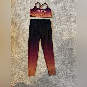 Peloton XL WITH Sunrise Fade Legging and Strappy Bra set